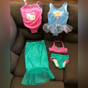 Toddler girls swimsuits, size 3T.